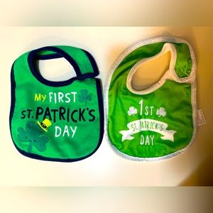 St Patrick’s day baby bibs, new never used